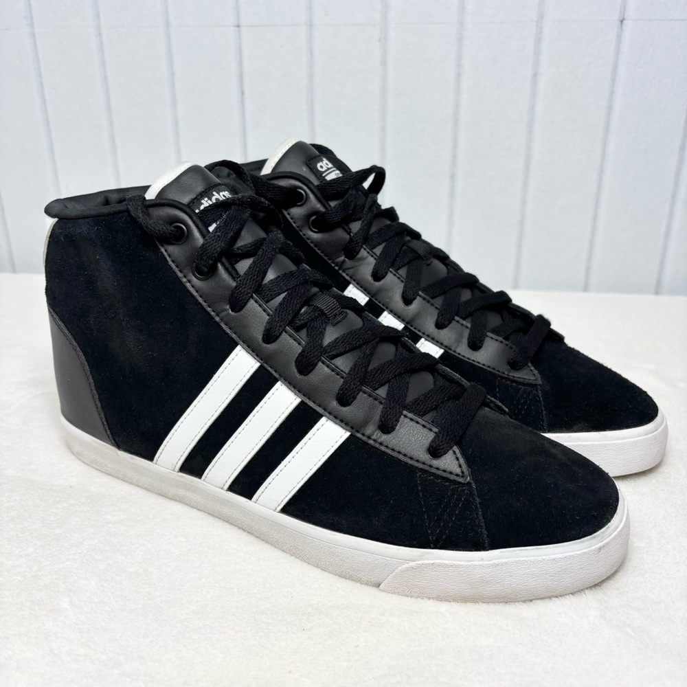Adidas Men's Black and White Sneakers